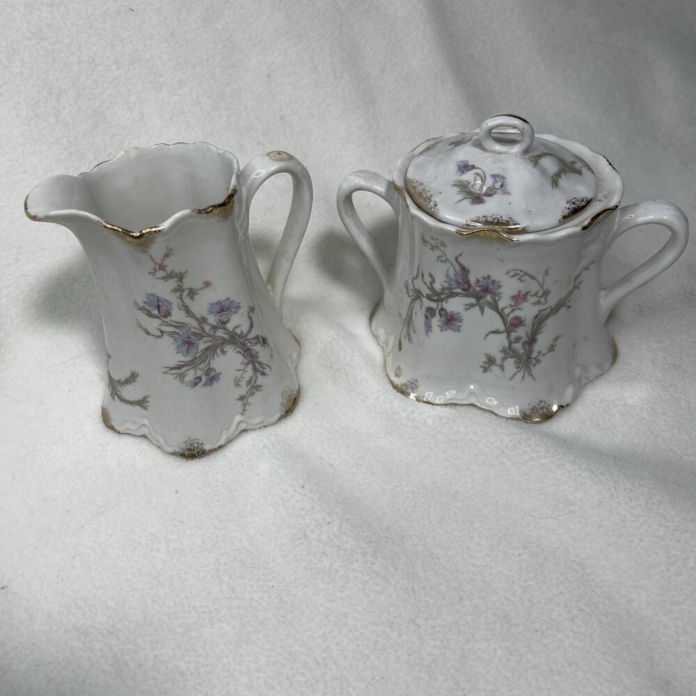 Vintage WARWICK Apple Blossom Sugar and Creamer Set